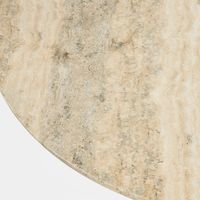 Parisi Outdoor Round Coffee Table Travertine Look Grey - FURAIR002
