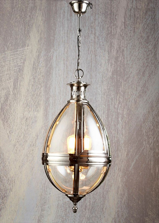 Buy Ceiling Lanterns Australia Saville 3 Light Chandelier Shiny Nickel - ELCITFR3975SH