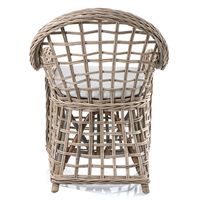 Mauritius Wicker Rattan Armchair with Cushion Natural - FUR492