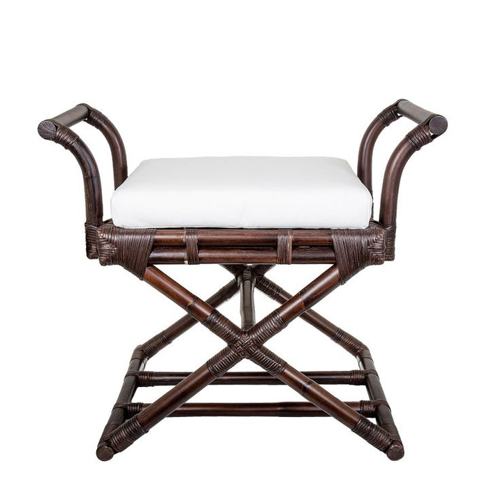 Bahamas Rattan Cross Leg Stool Brown - FUR518