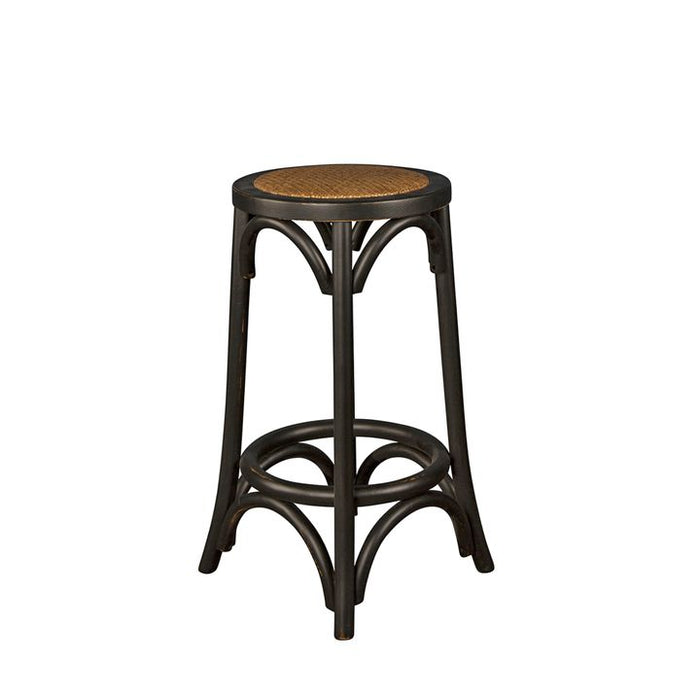 Denver Elm Wood Stool Black - FUR1055BL