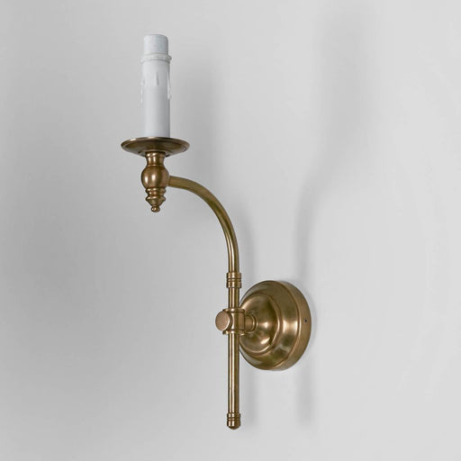 Buy Wall Sconce Australia Soho Curved 1 Light Sconce Base Antique Brass - ELPIM50002AB