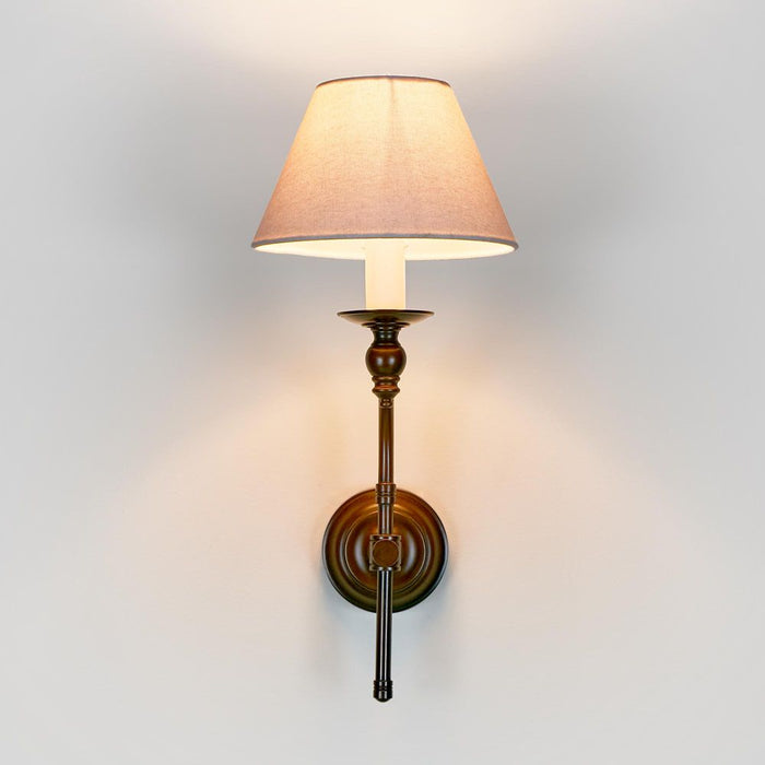 Buy Wall Sconce Australia Soho Curved 1 Light Sconce Base Bronze - ELPIM50002FLBR