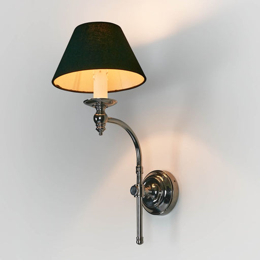 Buy Wall Sconce Australia Soho Curved 1 Light Sconce Base Shiny Nickel - ELPIM50002SN