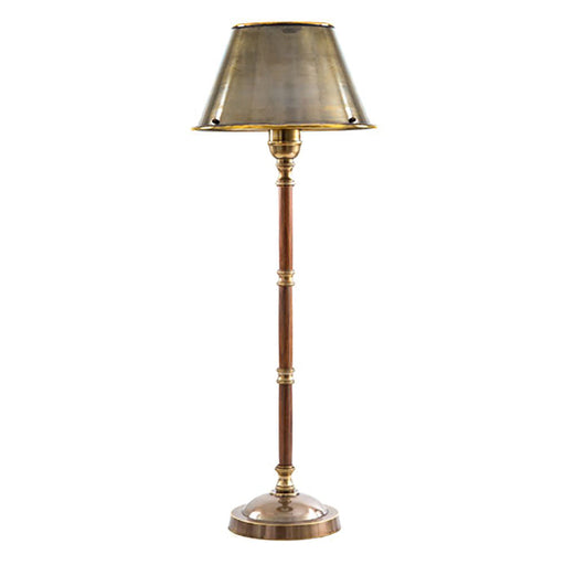 Buy Table Lamps Australia Delaware Table Lamp Antique Brass And Dark Wood - ELPIM58470AB
