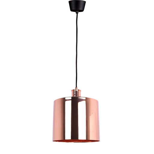 Buy Pendant Lights Australia Portofino Large 1 Light Metal Drum Pendant Shiny Copper - ELPRFT34COP