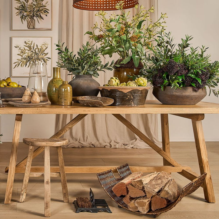 Varro Oak Wood Dining Table Natural - FUR1266