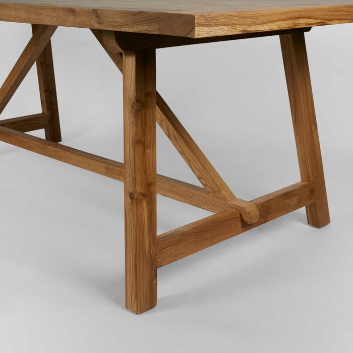 Varro Oak Wood Dining Table Natural - FUR1266