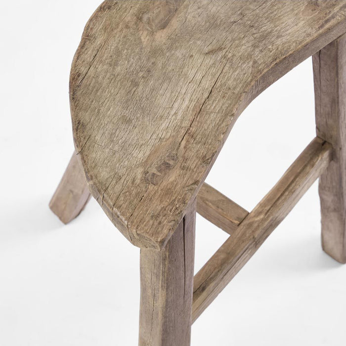 Shanxi Elm Wood Side Table Natural - FUR597