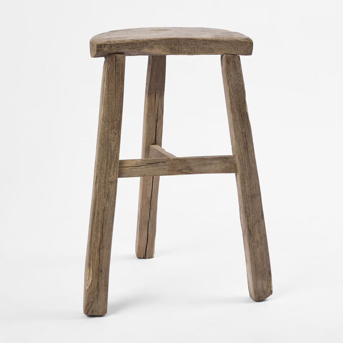 Shanxi Elm Wood Side Table Natural - FUR597
