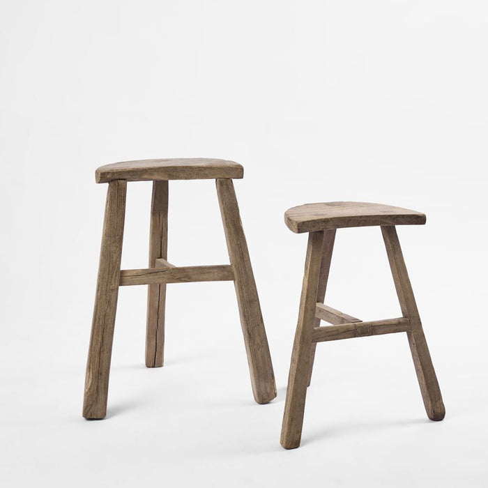 Shanxi Elm Wood Side Table Natural - FUR597