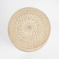 Nova Rattan Drum Side Table Natural - FUR1454