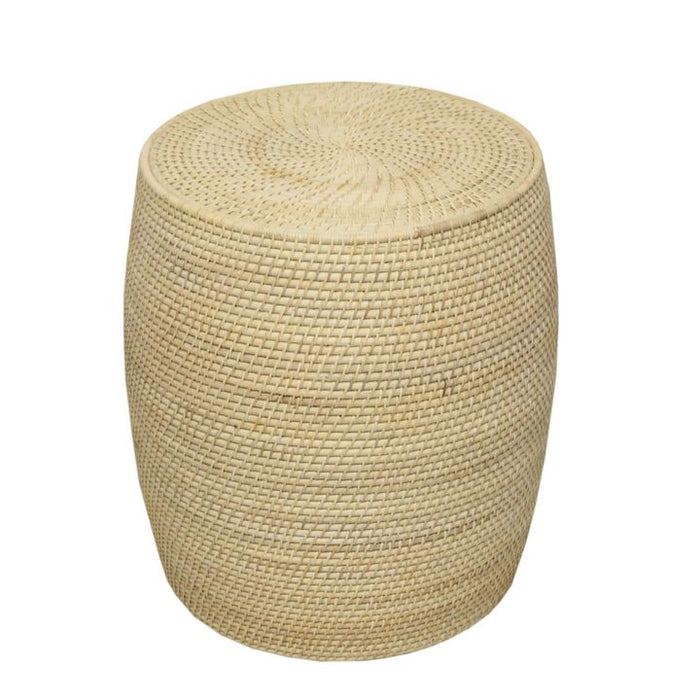 Nova Rattan Drum Side Table Natural - FUR1454