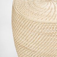 Nova Rattan Drum Side Table Natural - FUR1454