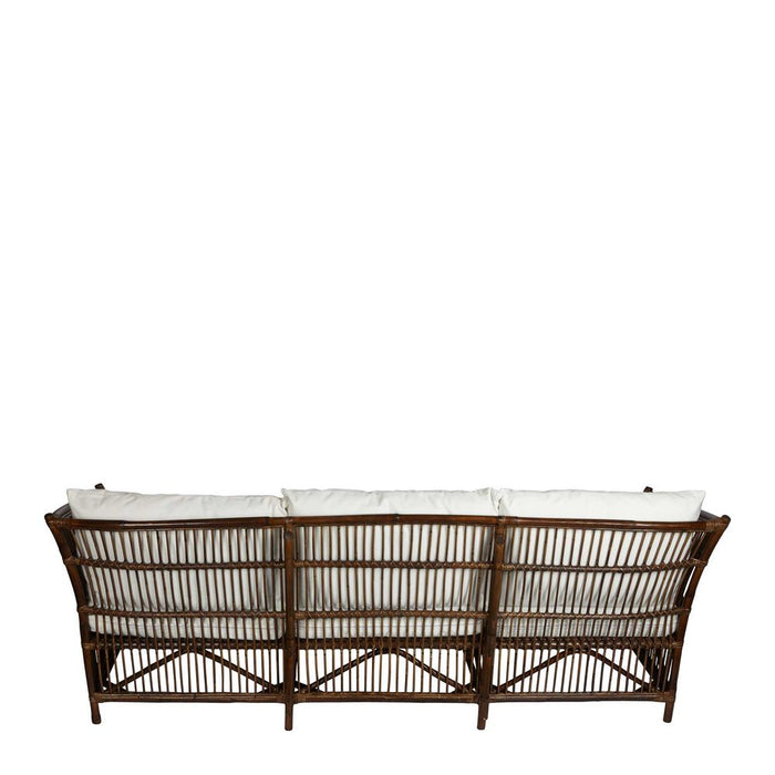 Alabama Rattan Sofa Dark Antique Timber & Black - FUR1379
