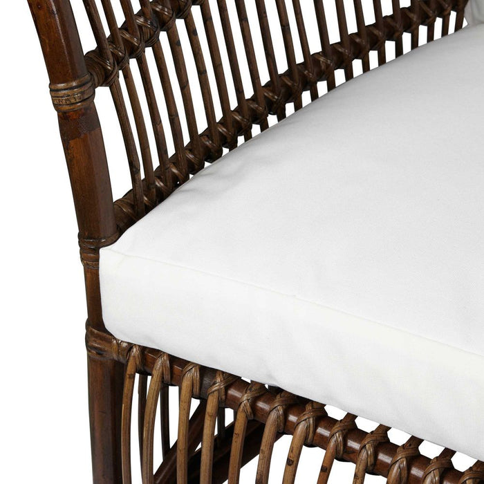 Alabama Rattan Sofa Dark Antique Timber & Black - FUR1379