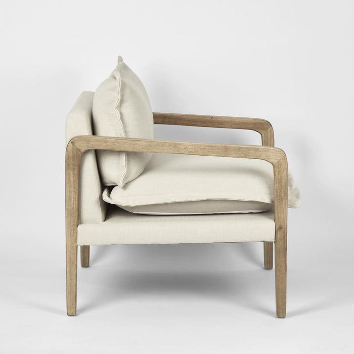 Coolum Armchair Natural & Cream - FUR0042