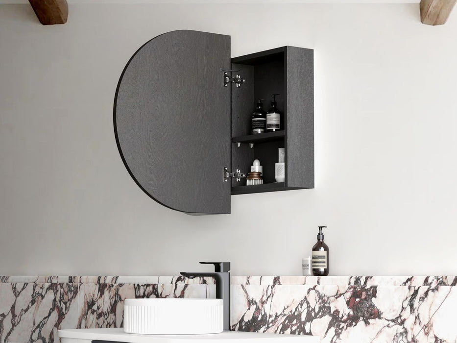 Archie LED Shaving Cabinet 40W 6000K Black Oak - LED-BOSV9060B