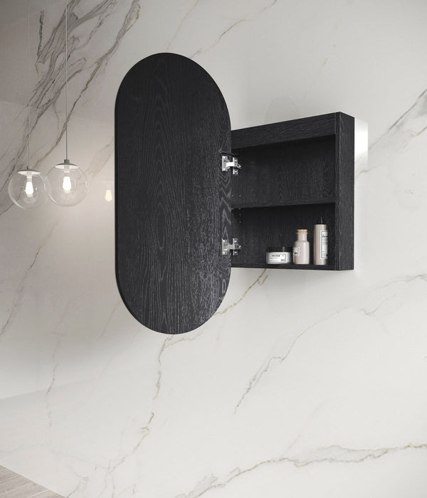 Noosa Plywood LED Mirror Black Oak - LED-SOV9045B
