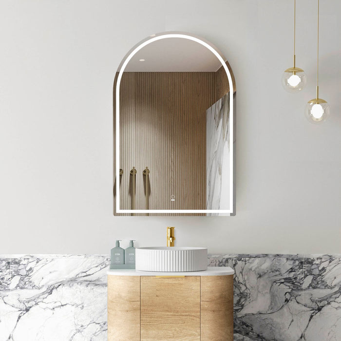 Archie LED Shaving Cabinet 60W 6000K Natural Oak - LED-ARSV9060N