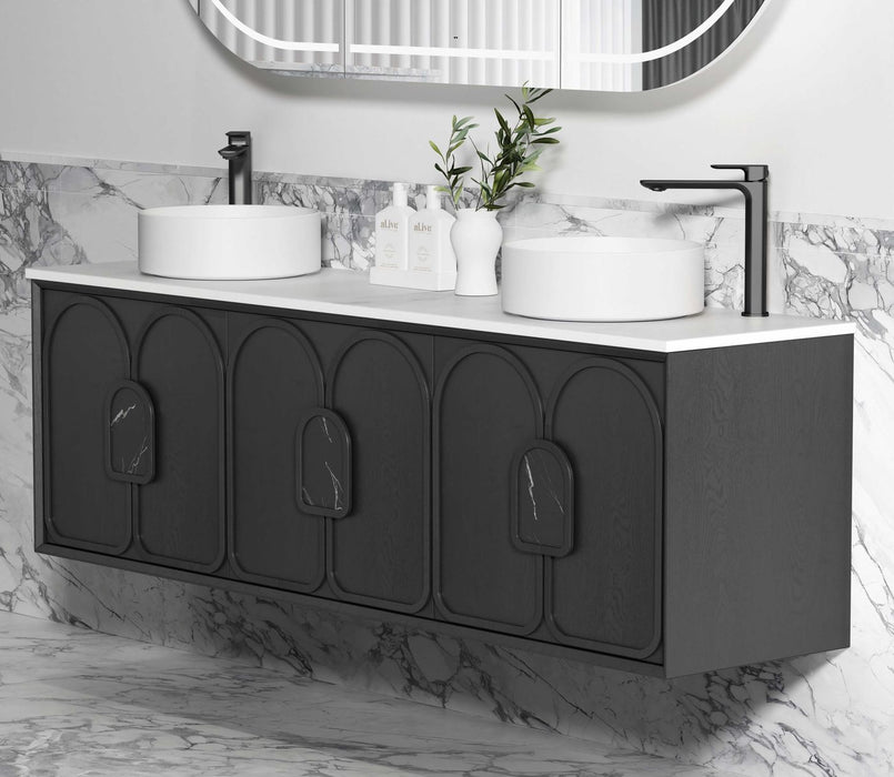 Laguna Wall Hung Vanity Black Oak - LG1800B