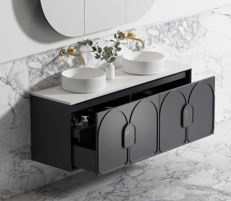 Laguna Wall Hung Vanity Black Oak - LG1500B