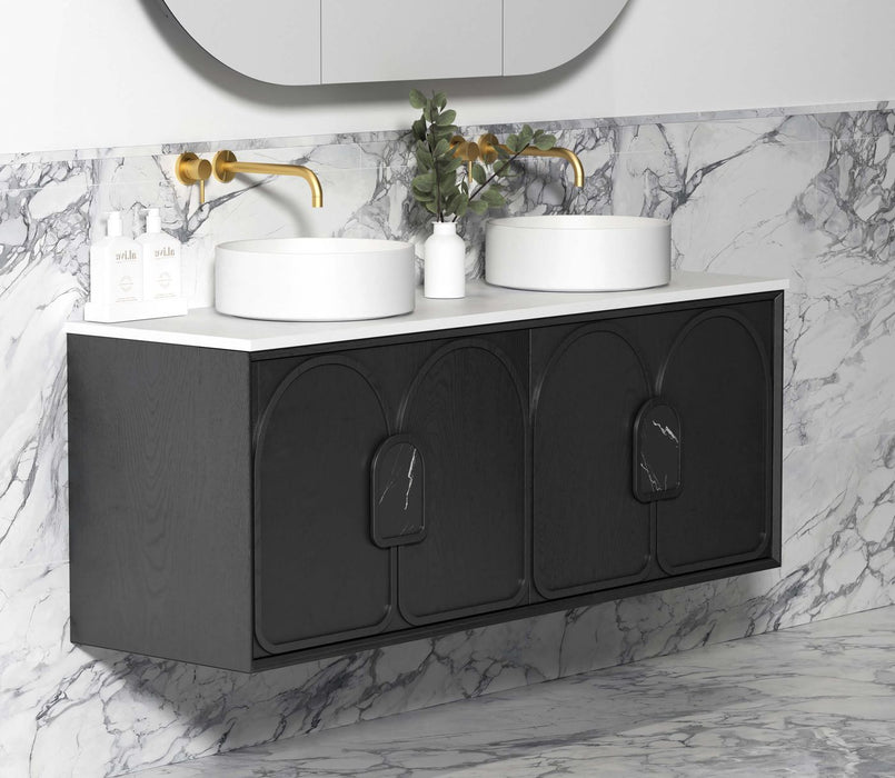 Laguna Wall Hung Vanity Black Oak - LG1500B