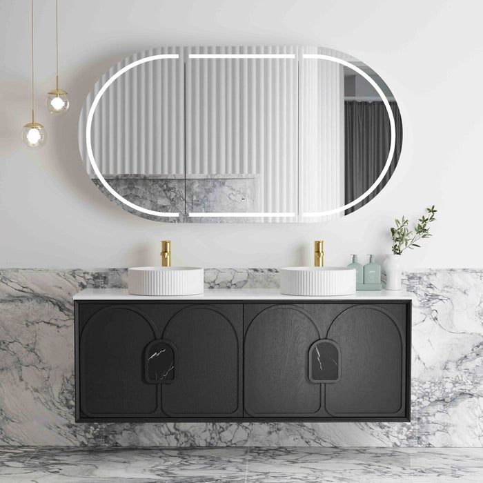 Laguna Wall Hung Vanity Black Oak - LG1500B