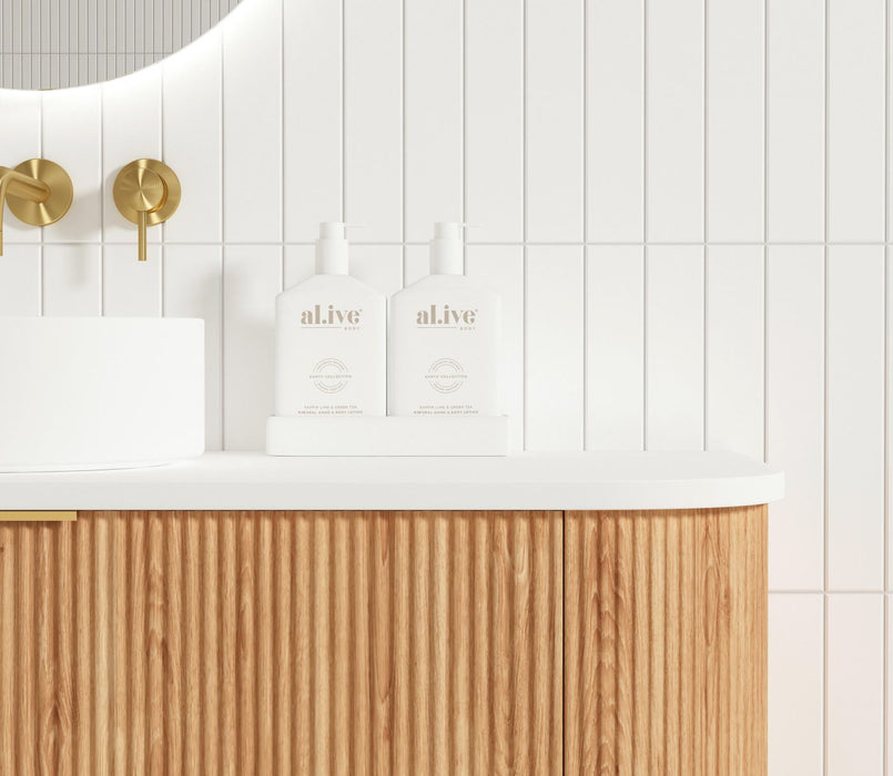 Bondi Fluted 1200mm Wall Hung Curve Vanity Woodland Oak - BOW1200L
