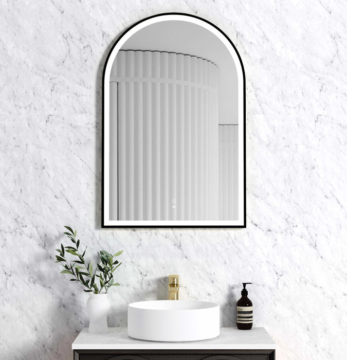 Archie Acrylic LED Mirror 50W Tri-colour Matte Black - LED-AR9060B