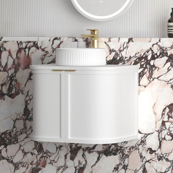Hampshire 600mm Wall Hung Vanity Satin White - BOH600W