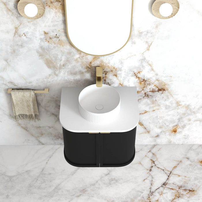 Hampshire 600mm Wall Hung Vanity Satin Black - BOH600B