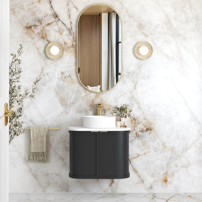 Hampshire 600mm Wall Hung Vanity Satin Black - BOH600B