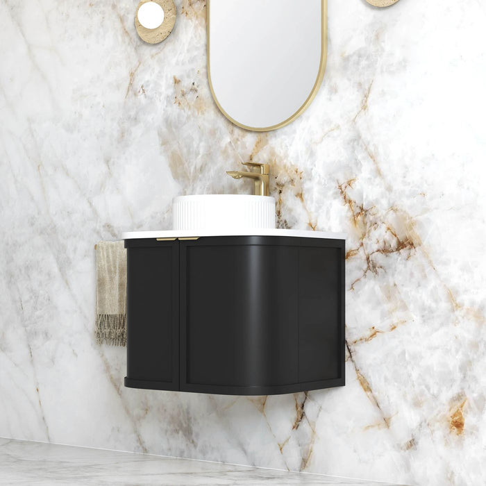 Hampshire 600mm Wall Hung Vanity Satin Black - BOH600B
