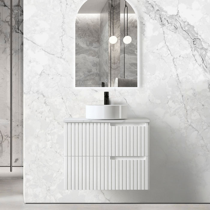 Noosa 750mm Wall Hung Vanity Satin White - NS750W