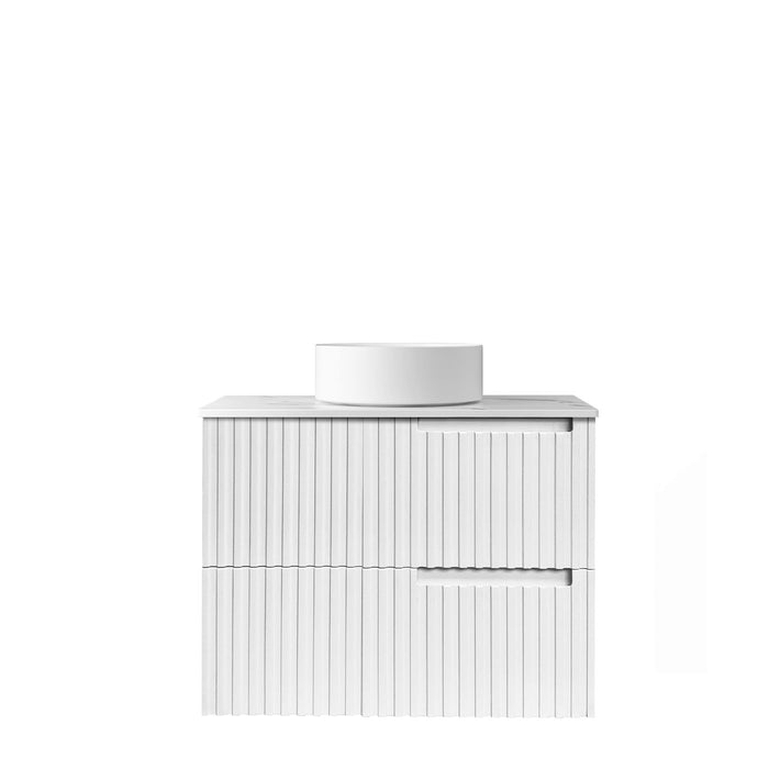 Noosa 750mm Wall Hung Vanity Satin White - NS750W