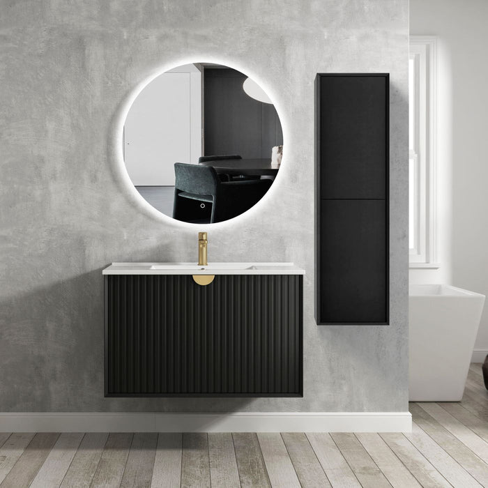 Marlo Tall Boy Wall Hung Matte Black - MATB
