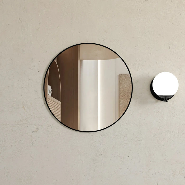 London Round Mirror Frame W700mm Matte Black Frame - MFM700B-N