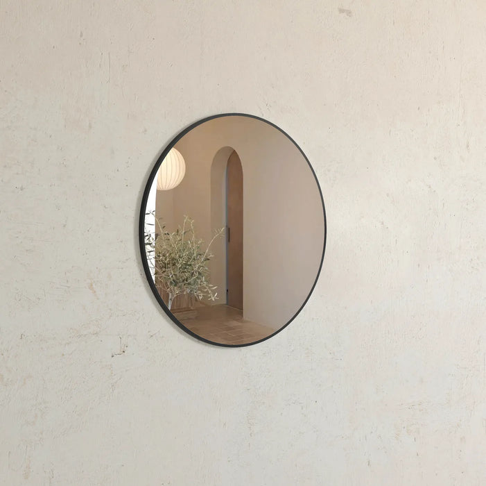 London Round Mirror Frame W700mm Matte Black Frame - MFM700B-N