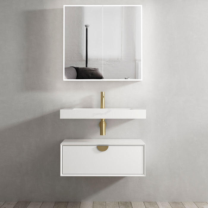 Moonlight 750mm Wall Hung Cabinet White - ML750W