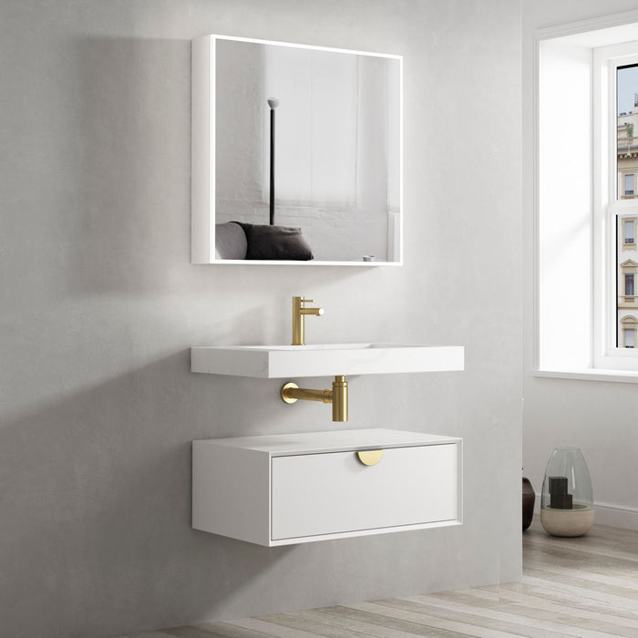 Moonlight 750mm Wall Hung Cabinet White - ML750W