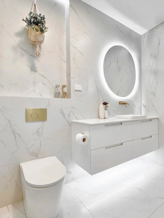Noosa 1500mm Wall Hung Vanity Satin White - NS1500W