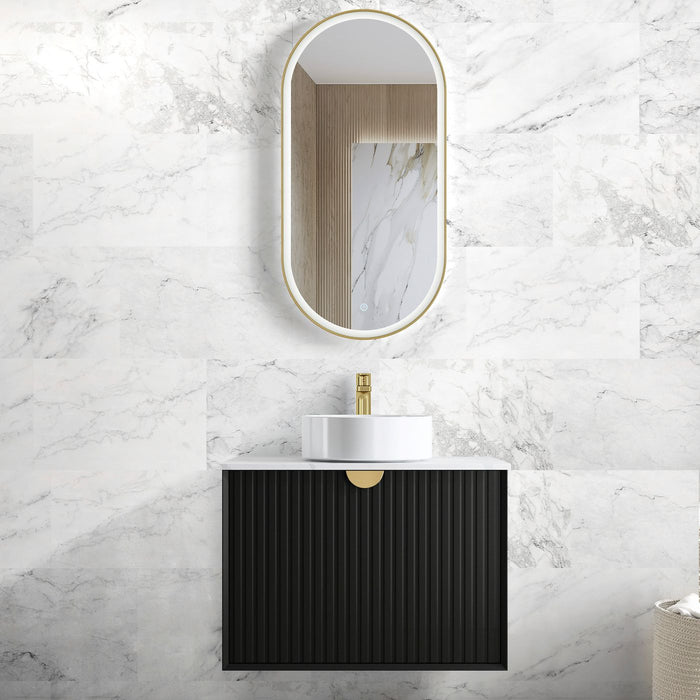 Marlo 750mm Wall Hung Vanity Matte Black - MA750B