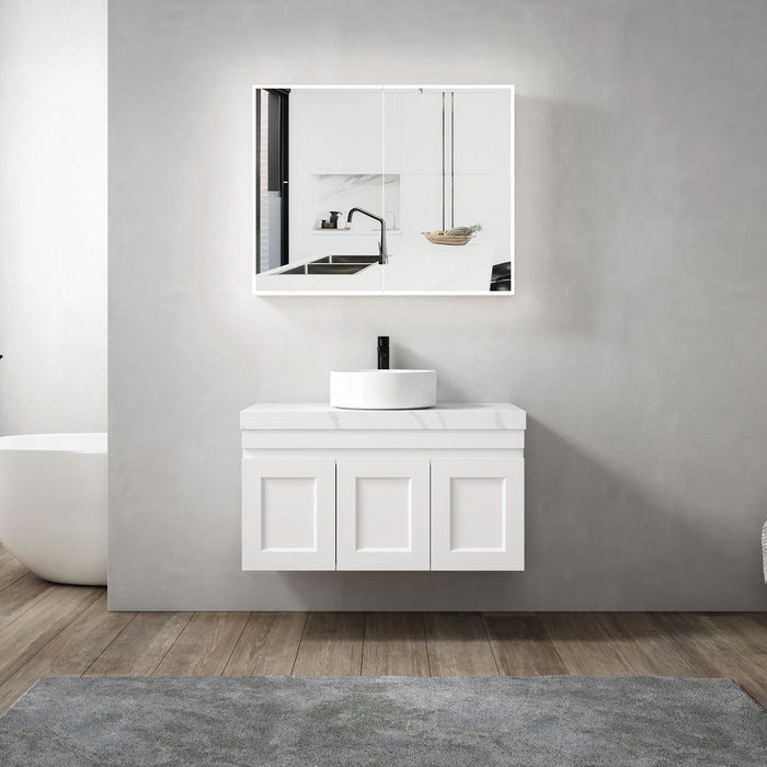 Moonlight LED Shaving Cabinet 40W 6000K Matte White - LED-PSV900