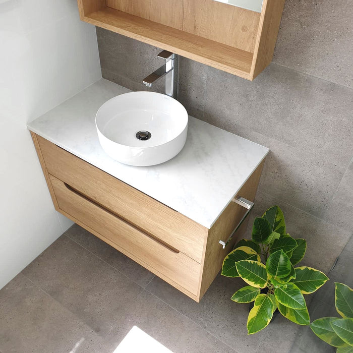 Byron Wall Hung Vanity Natural Oak - BY750N