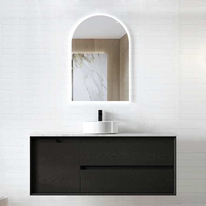 Byron 1200mm Wall Hung Vanity Black Oak - BY1200B
