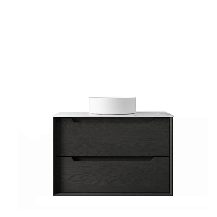 Byron Plywood Wall Hung Cabinet Blac Oak - BY750B