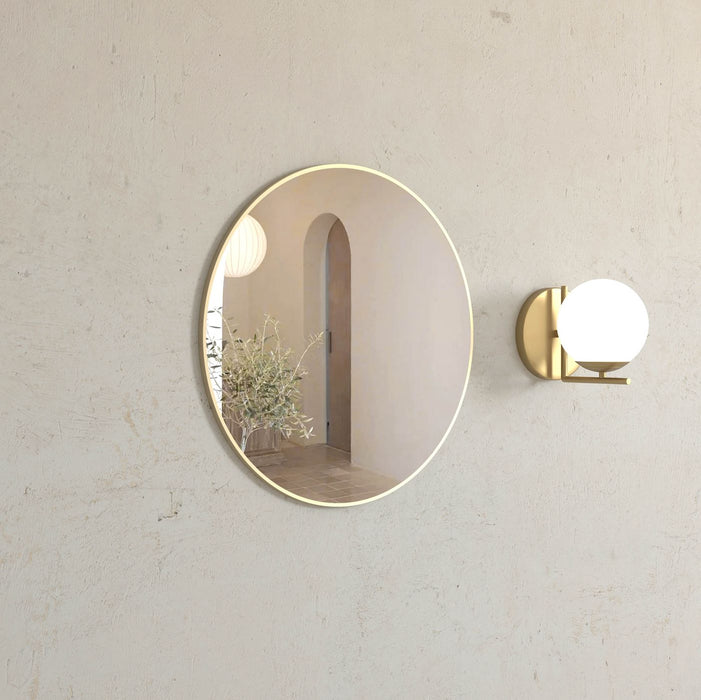 London Round Mirror Brushed Gold - MFM700G