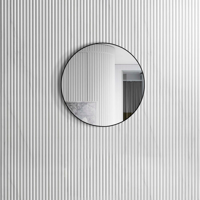 London Round Mirror Frame W700mm Matte Black Frame - MFM700B-N