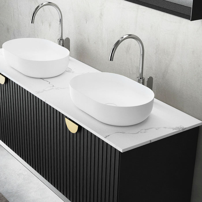 Marlo 1500mm Wall Hung Vanity Matte Black - MA1500B